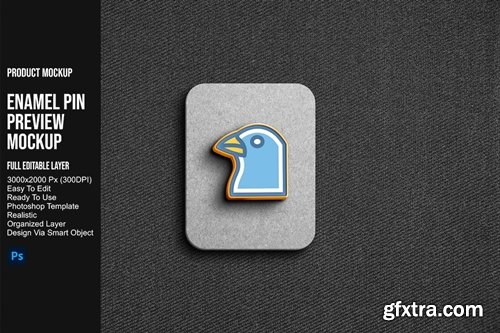 Enamel Pin Preview Mockup YYG6RQJ
