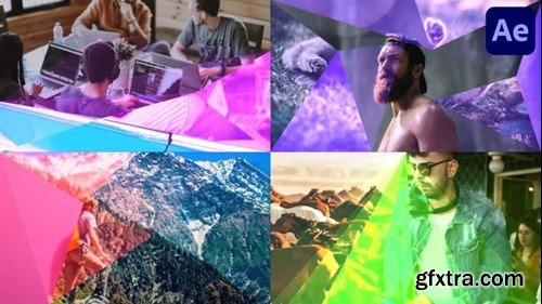 Videohive Glowing Triangular Transitions for After Effects 44678228 Videohive Glowing Triangular Transitions for After Effects 44678228