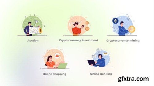 Videohive Cryptocurrency Investment - Flat Concept 44739998 Videohive Cryptocurrency Investment - Flat Concept 44739998