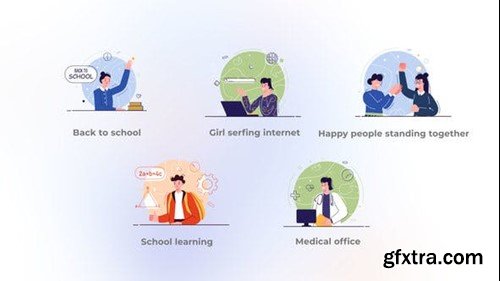 Videohive Education and Health - Flat Concept 44740178 Videohive Education and Health - Flat Concept 44740178