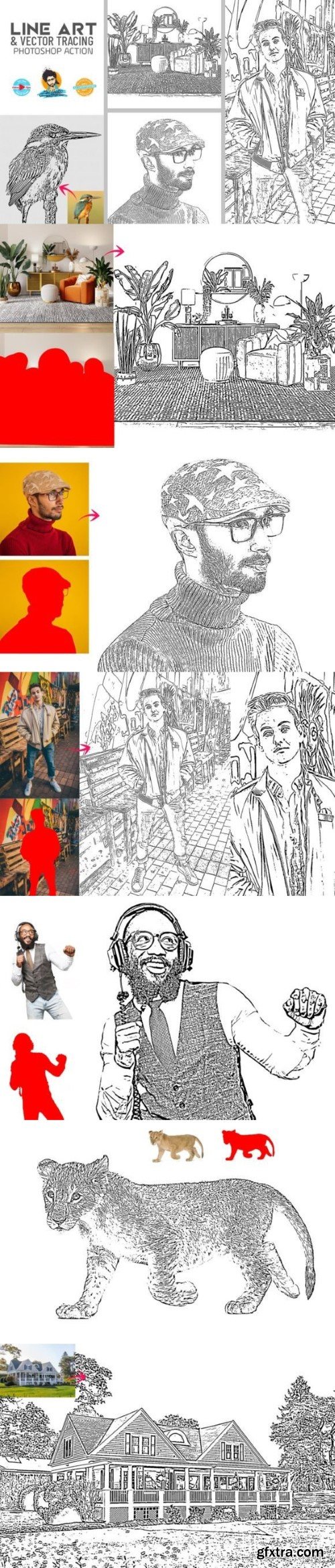 Line Art & Vector Tracing Action