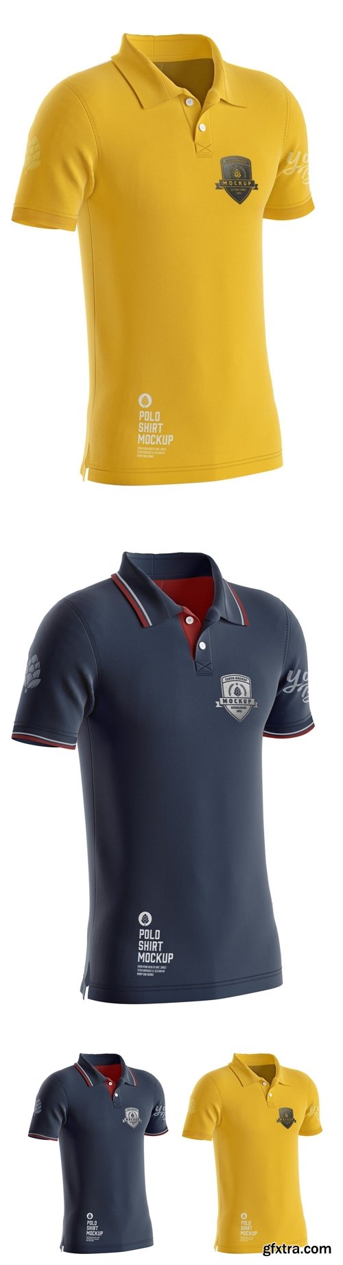 Men\'s Short Sleeve Polo Shirt Mockup. WEFGVDB