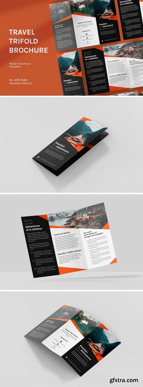 Travel Trifold Brochure S3WF7UG