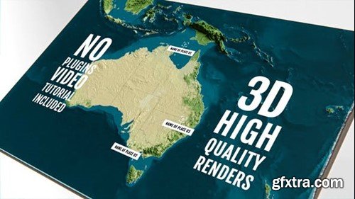 Videohive 3D Physical Map - Australia and Oceania 44742052 Videohive 3D Physical Map - Australia and Oceania 44742052