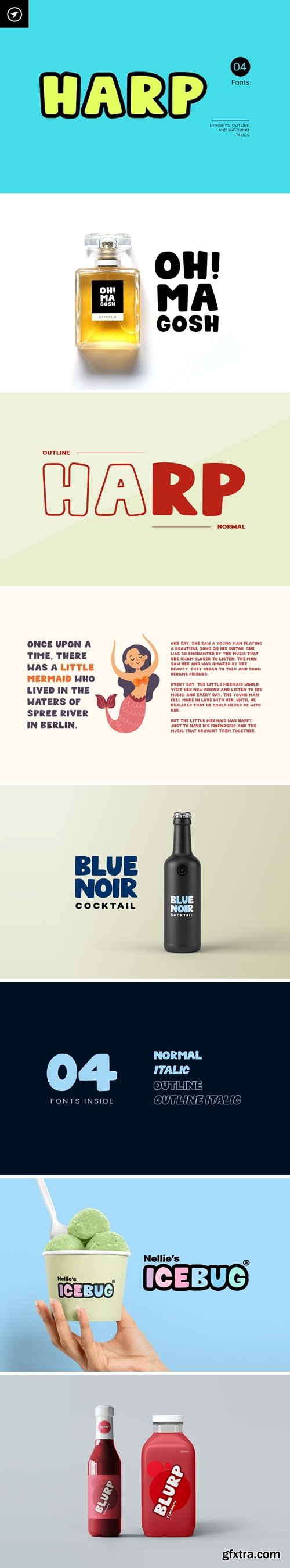 Harp - A Cute & Lovely Display Font