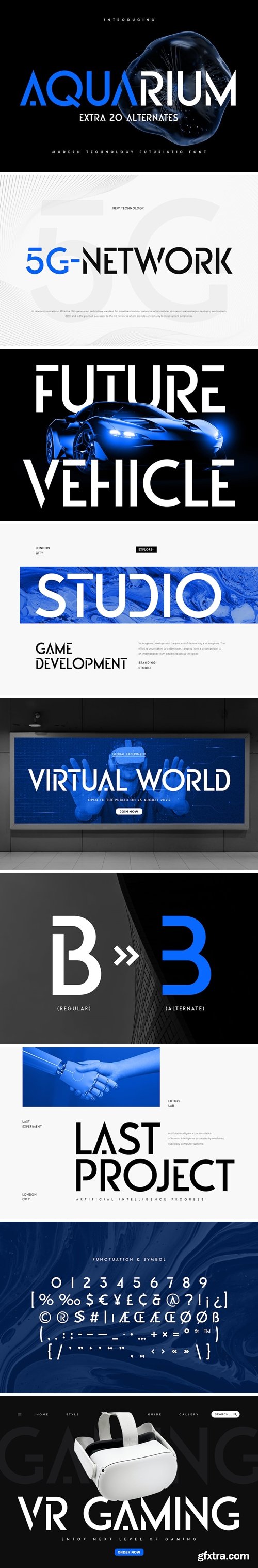 Aquarium - Modern Technology Futuristic Font