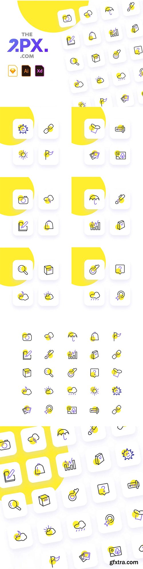 The 2PX - Line Icons Pack The 2PX - Line Icons Pack