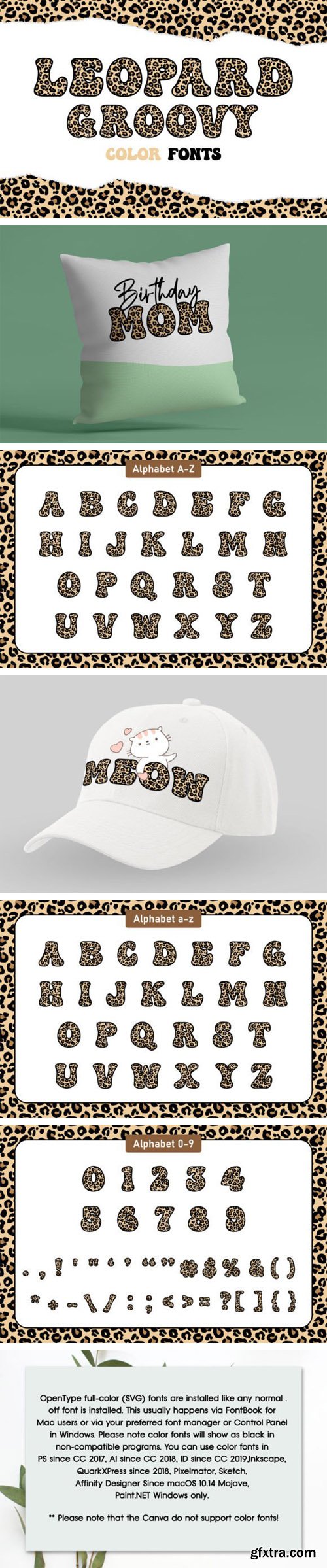 Leopard Groovy - Decorative Color Font Leopard Groovy - Decorative Color Font