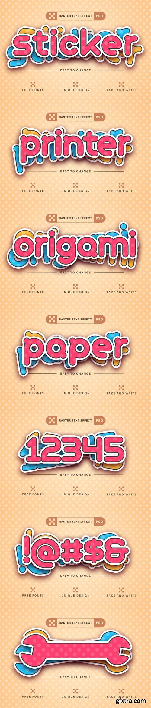 Sticker - Raster Text Effect Sticker - Raster Text Effect