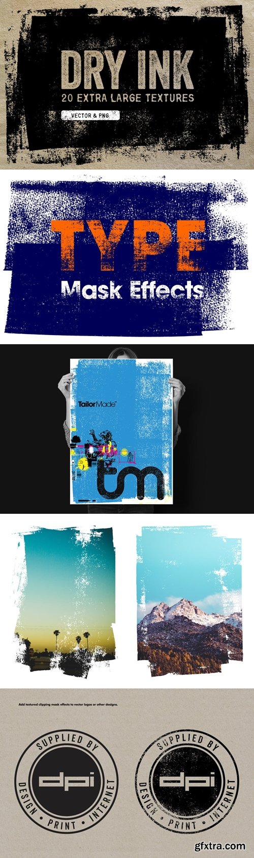 Dry Ink Textures - Vector & PNG YPQP9A8