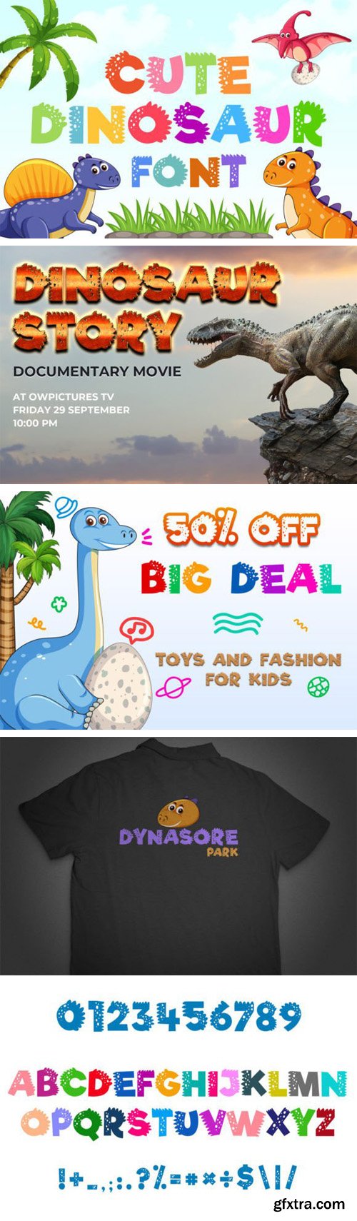 Cute Dinosaur Decorative Font Cute Dinosaur Decorative Font