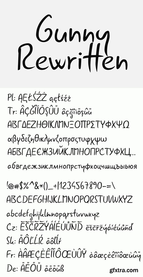 Gunny Rewritten Font Gunny Rewritten Font