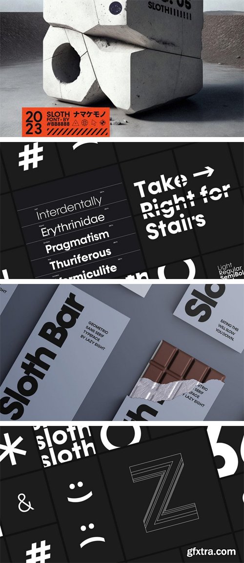 Sloth Sans Serif Typeface Sloth Sans Serif Typeface