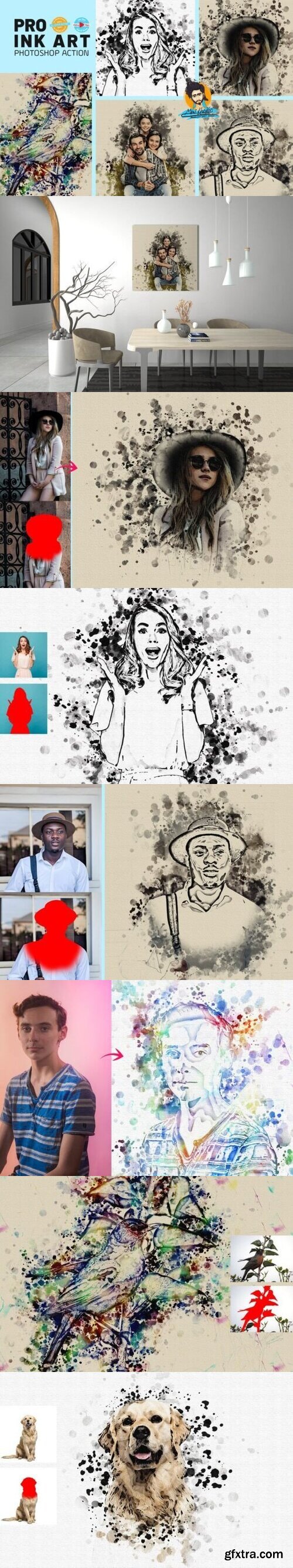 PRO Ink Art Photoshop Action