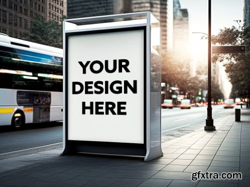 Outdoor Advertisement Mockup. Generative Ai 581410702