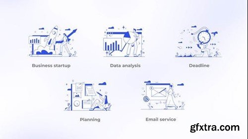 Videohive Business Startup - Blue and White Outline Concept 44764229 Videohive Business Startup - Blue and White Outline Concept 44764229