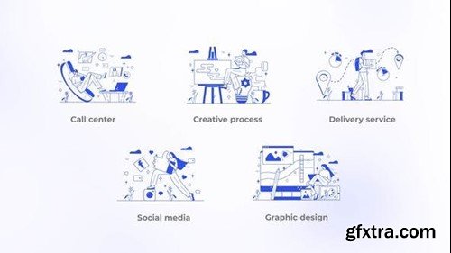 Videohive Different Work - Blue and White Outline Concept 44764267 Videohive Different Work - Blue and White Outline Concept 44764267
