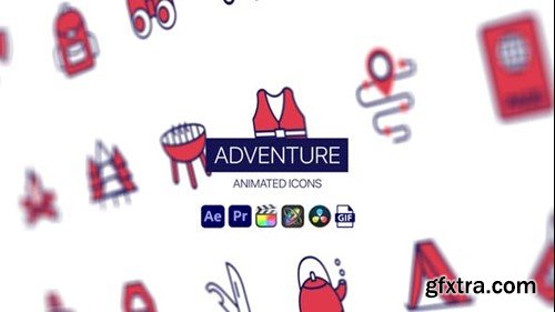 Videohive Adventure Animated Icons 44950394