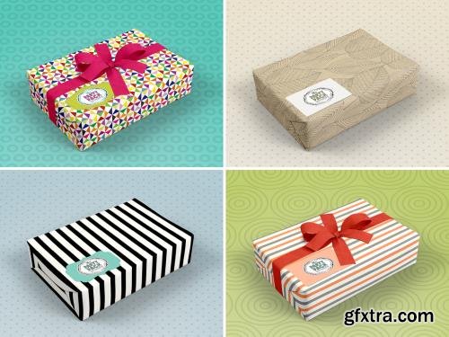 Gift Wrapped Box Mockup 352974851