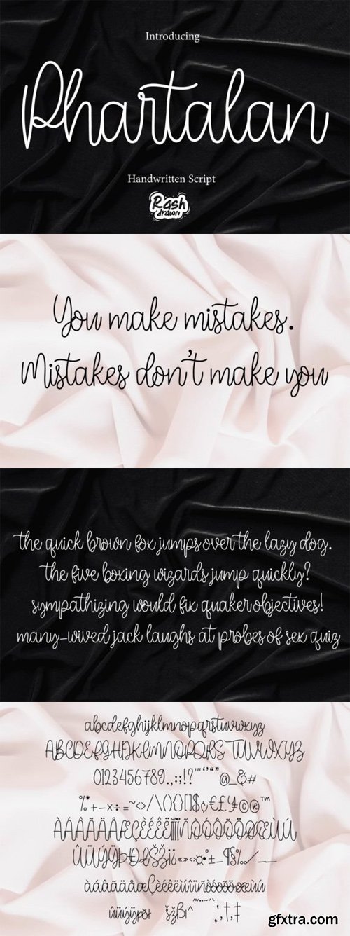 Phartalan - Handwritten Script Font Phartalan - Handwritten Script Font