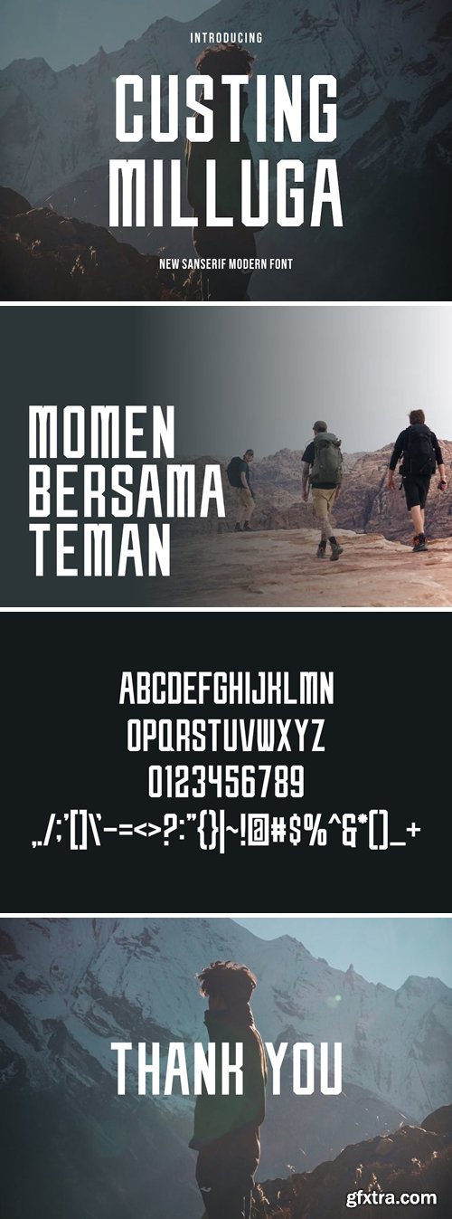 CustingMilluga - Modern Font