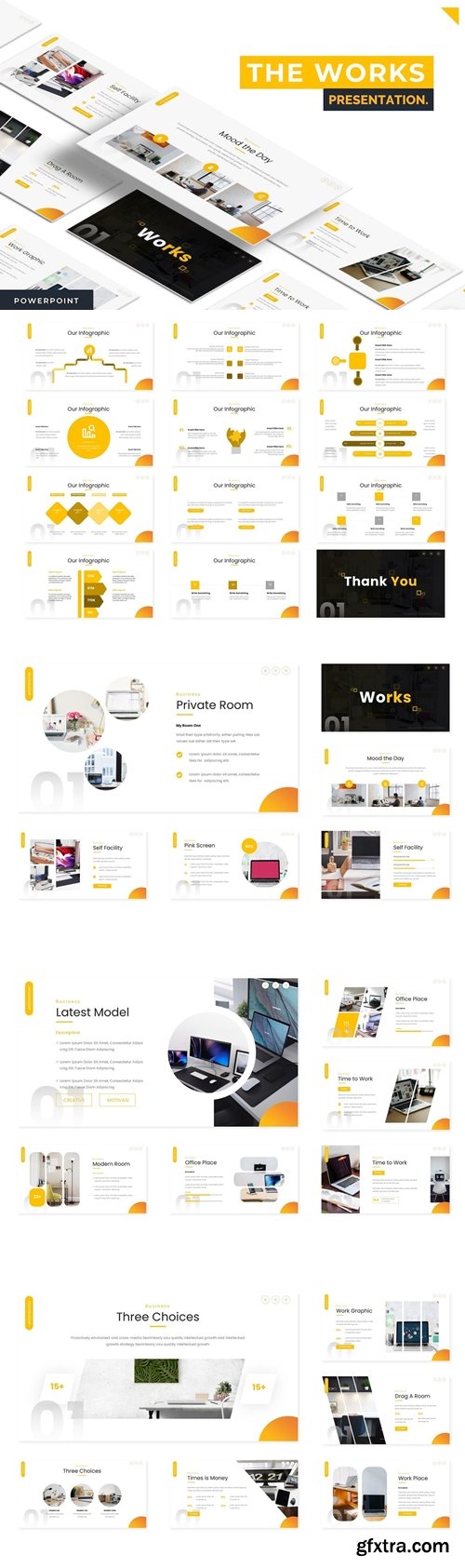 Works - Powerpoint,Keynote,Google Slides Template
