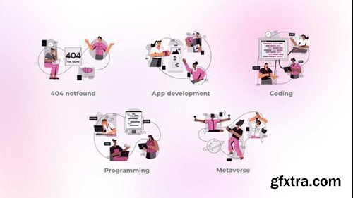 Videohive Programming - Composition with 4 Elements 44942277 Videohive Programming - Composition with 4 Elements 44942277