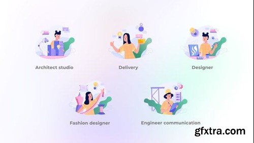 Videohive Different Work - Flat concepts 44942323