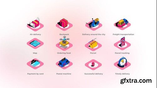 Videohive Delivery - Isometric Icons 44942094 Videohive Delivery - Isometric Icons 44942094