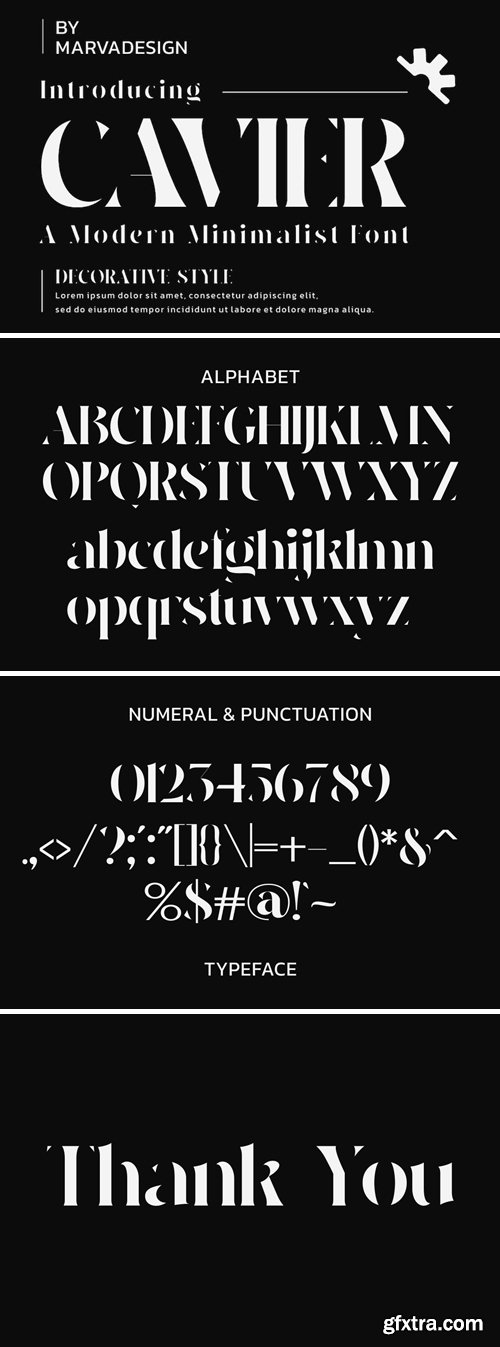 CAVIER - A Modern Minimalist Font CAVIER - A Modern Minimalist Font