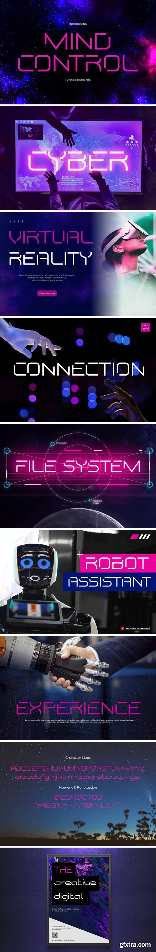 Mind Control - Futuristic Tech Font Mind Control - Futuristic Tech Font