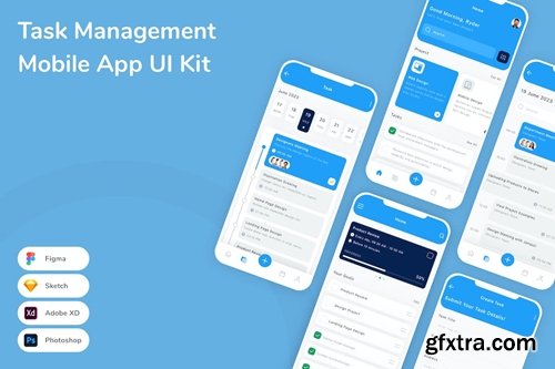 Task Management Mobile App UI Kit NFX5P8Y