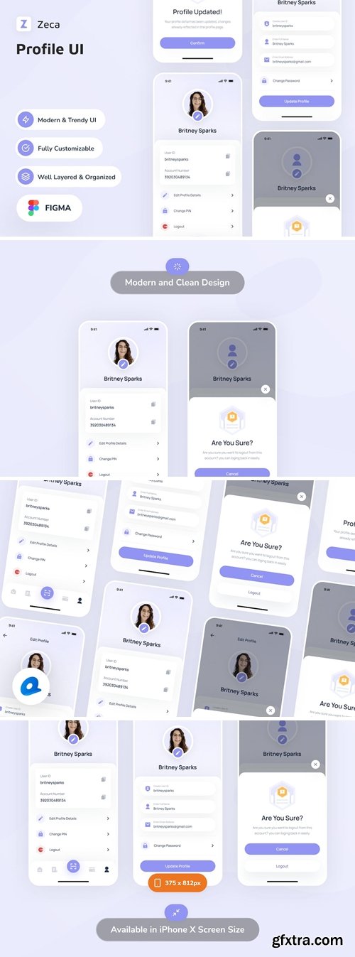 Zeca - Profile App UI Kit UP3VEJV Zeca - Profile App UI Kit UP3VEJV