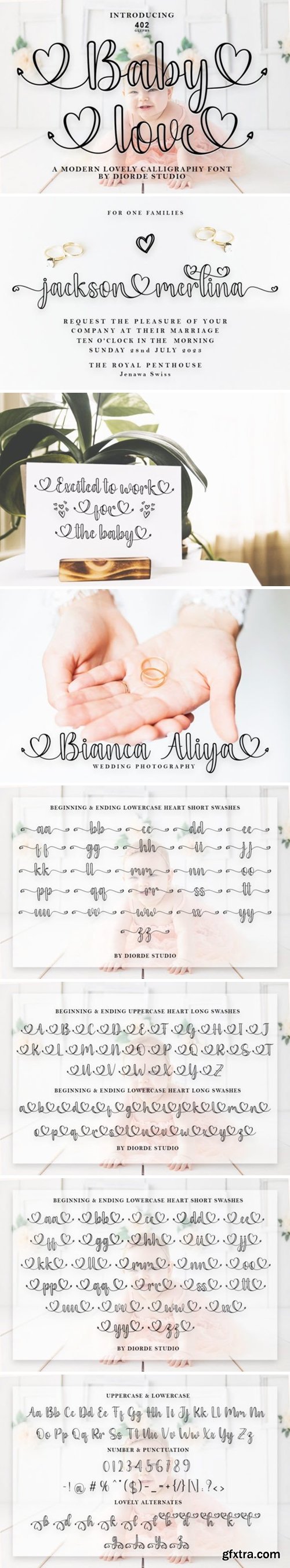 Baby Love Outline Font Baby Love Outline Font