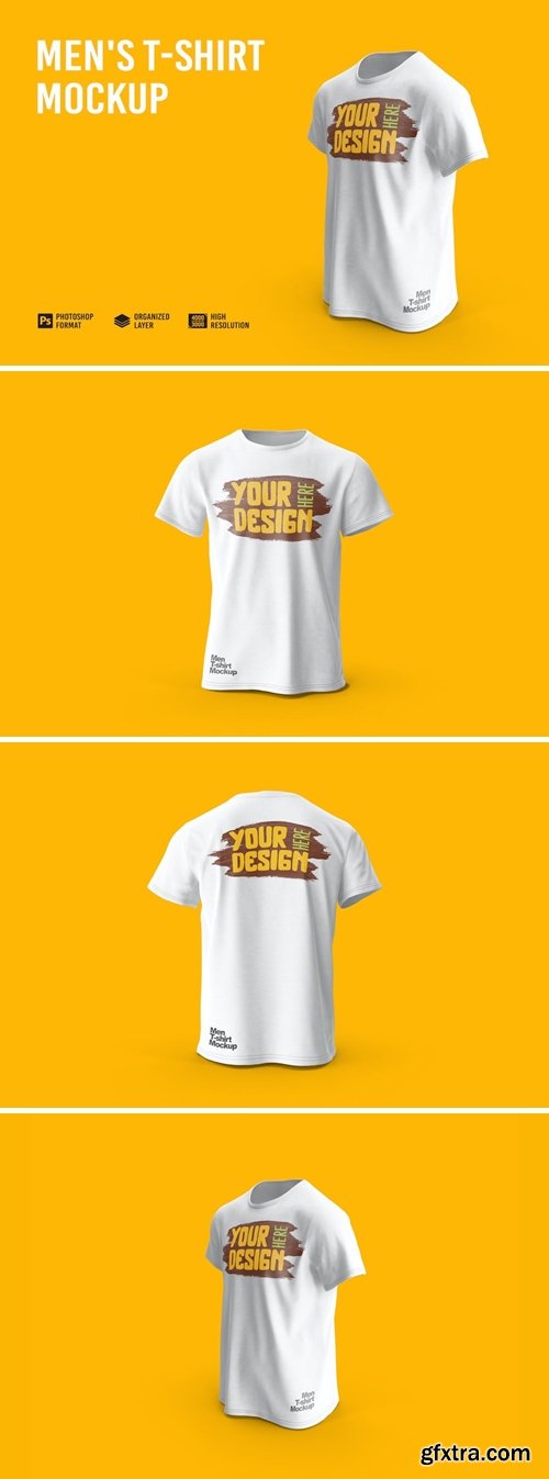 Men's T-Shirt Mockup J56Q652 Men's T-Shirt Mockup J56Q652