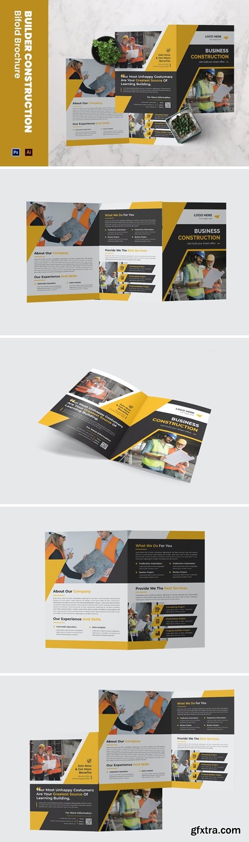 Builder Construction Bifold Brochure Y4VRX2Z Builder Construction Bifold Brochure Y4VRX2Z
