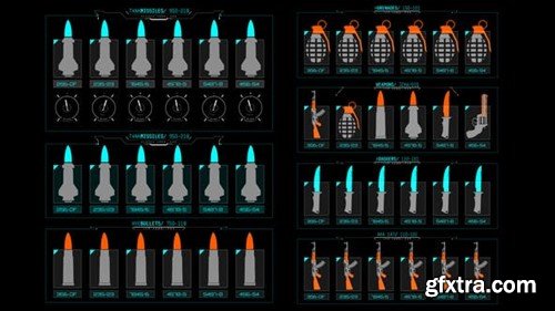 Videohive HUD Info Military Panels 1 45001825