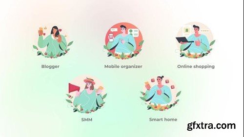 Videohive Mobile Organizer- Flat Concepts-Colorful 45021330