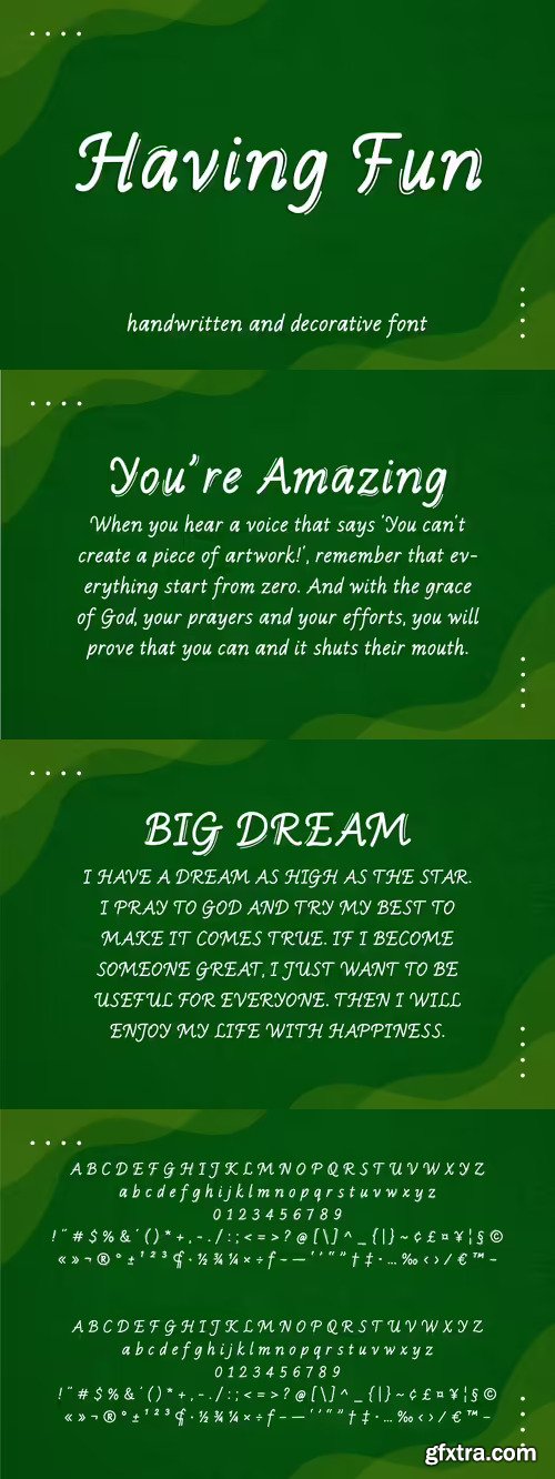 Having Fun - Handwritten and Decorative Font
