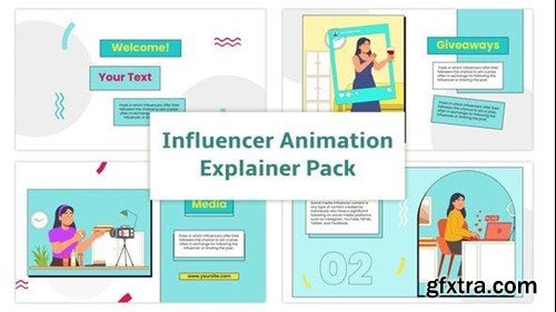 Videohive Influencer Explainer Animation Scene Pack 45189224