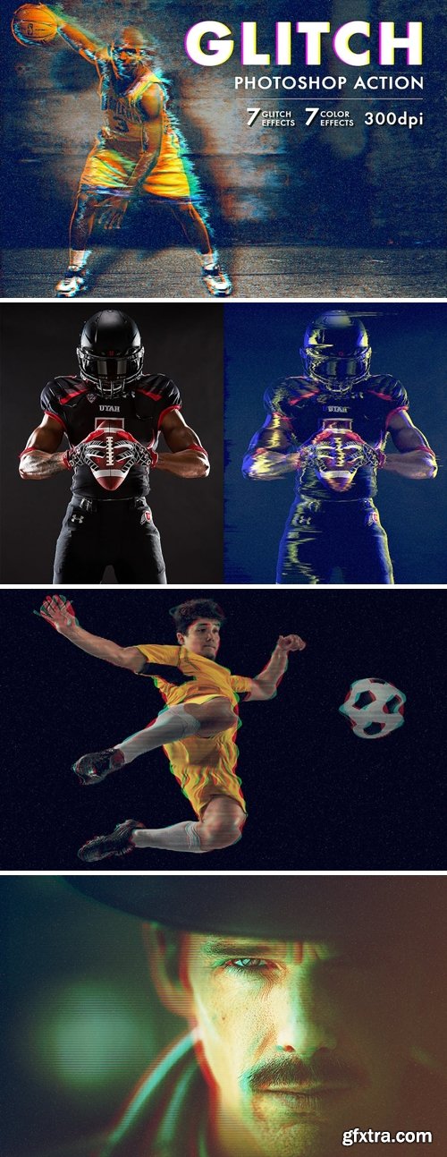 Glitch Photoshop Action K9LUGQ9 Glitch Photoshop Action K9LUGQ9