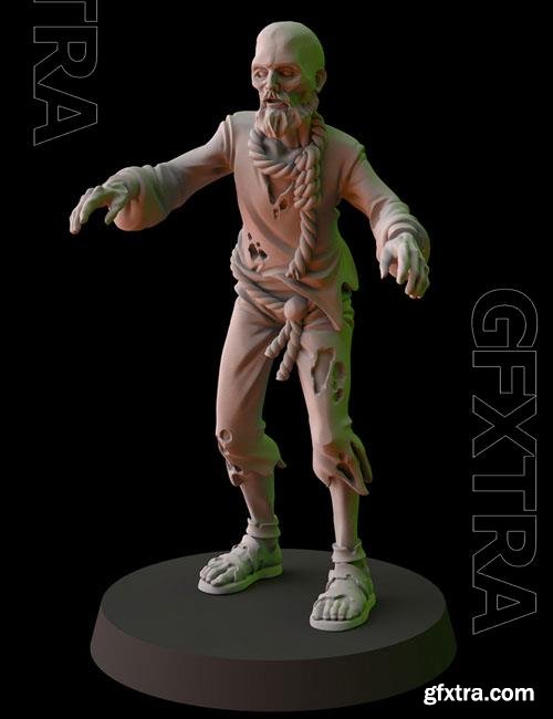 Fantasy Cult Miniatures – Zombie 8 3D Print Model