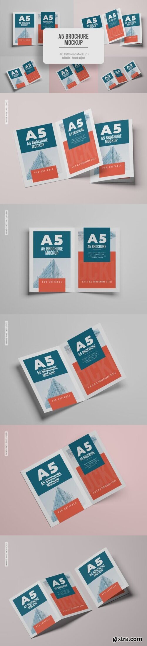 05 PSD A5 Bifold Brochure Mockups 2