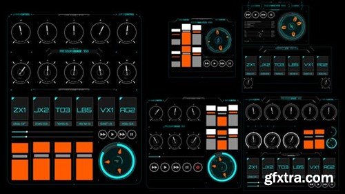 Videohive HUD Info Control Panels 45235866