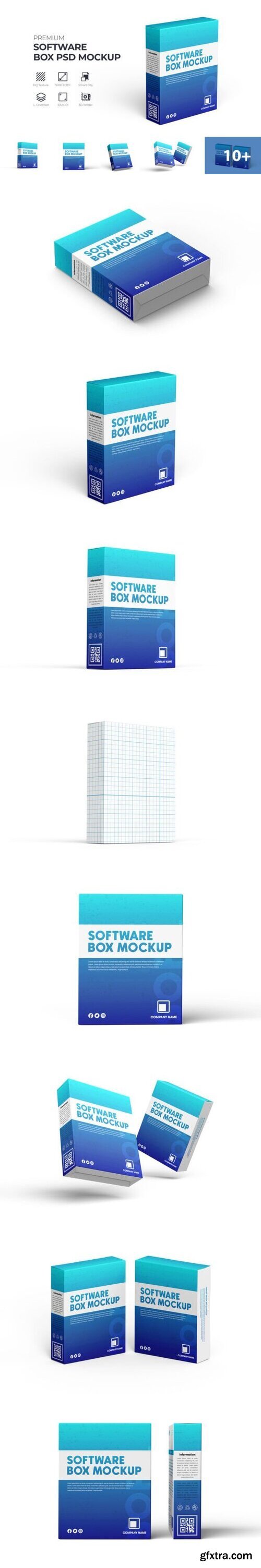 Premium Software Box Mockup