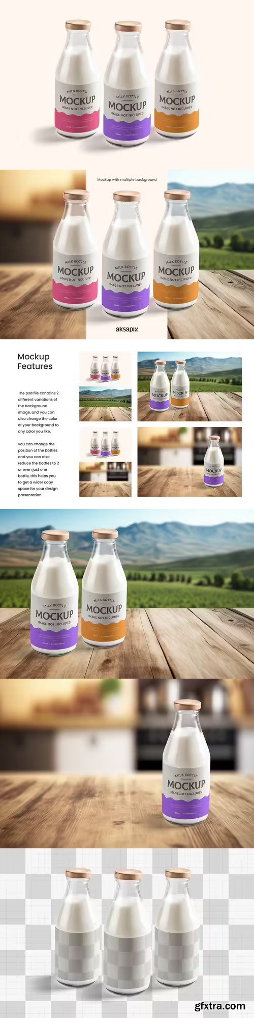 Milk Bottle Mockup