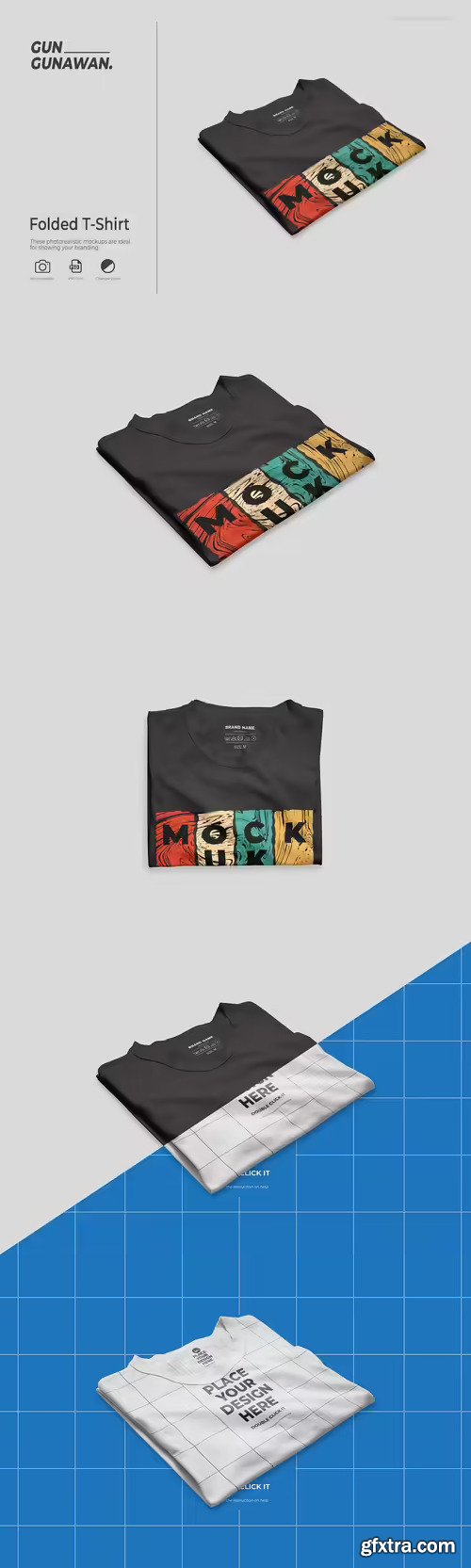 Folded T-Shirt Mockup