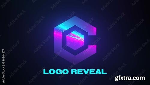 Flashing Metallic Logo Reveal 588504277