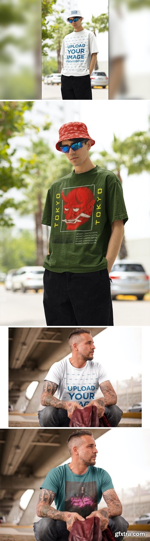 T-Shirt Mockup of a Middle-Aged Alternative Style T-Shirt Mockup of a Middle-Aged Alternative Style