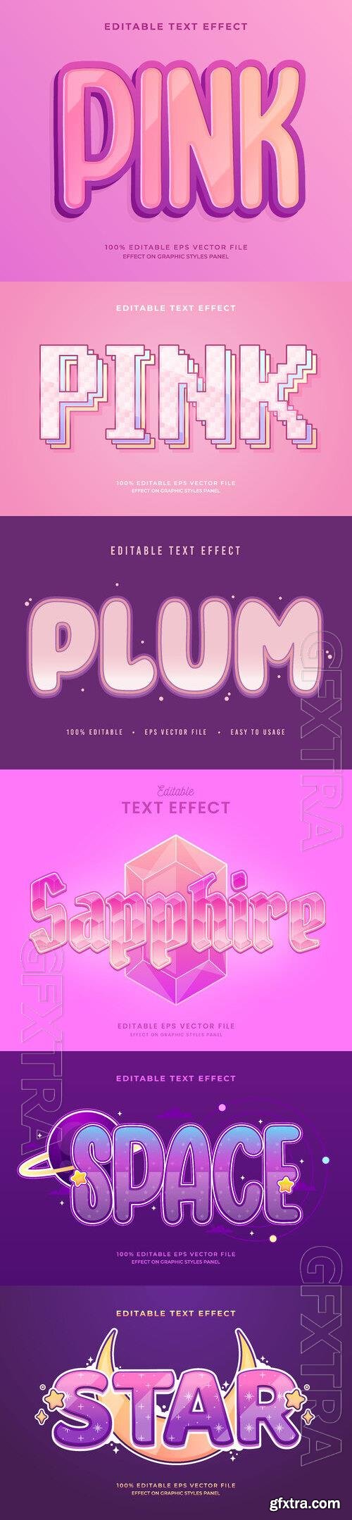 Vector 3d text editable, text effect font vol 192